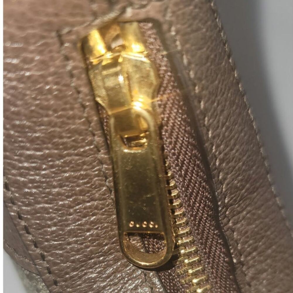 Gucci Ophidia Mini Bag Signature Beige GG Canvas Brown Leather Green & Red Web - Picture 8 of 11